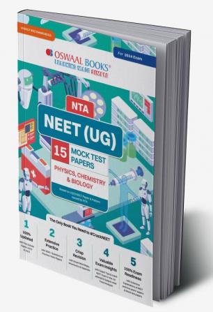 Oswaal NEET UG Mock Test 15 Sample Question Papers Physics Chemistry Biology Book (For 2024 Exam)