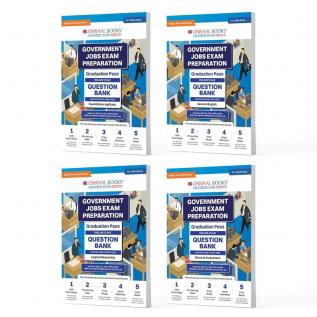 Oswaal Government Exams Question Bank Graduation Pass | Quantitative Aptitude | General English | Logical Reasoning |General Awareness | Set of 4 Books | For 2024 Exam