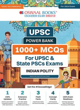 UPSC Power Bank:1000+ MCQs for UPSC and State PSCs and exams Indian Polity (For Latest Edition)