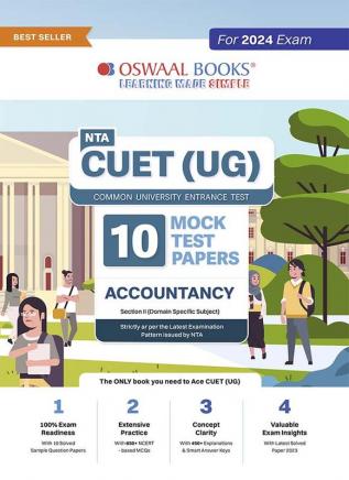 NTA CUET (UG) 10 Mock Test Sample Question Papers Accountancy (2024)