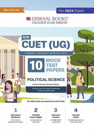 NTA CUET (UG) 10 Mock Test Sample Question Papers Political Science (2024)