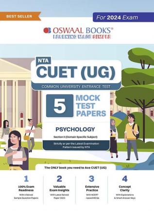 NTA CUET (UG) 5 Mock Test Sample Question Papers Psychology (2024)