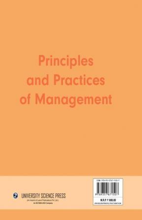 Principles and Practices of Management