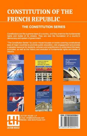 Constitution Of The French Republic: October 4 1958 Including Rules Of Procedure