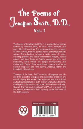 The Poems Of Jonathan Swift D.D Vol.-1