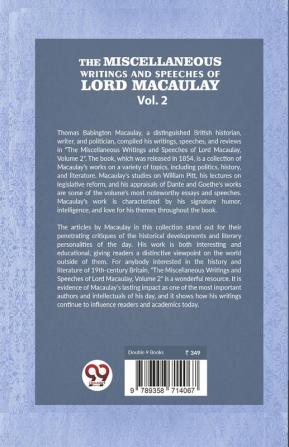 The Miscellaneous Writings And Speeches Of Lord Macaulay Vol.2