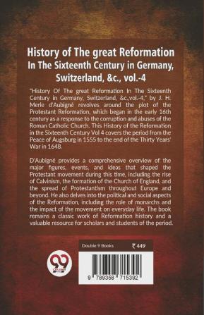 History Of The great Reformation In The Sixteenth Century in Germany Switzerland &c.vol.-4