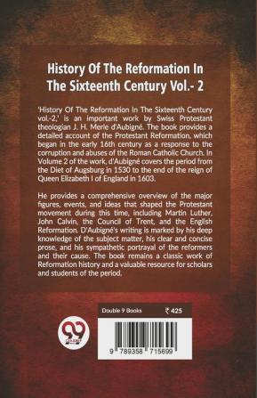 History Of The  Reformation In The Sixteenth Century  vol.-2