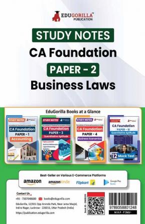 CA Foundation Paper 2 : Business Laws Study Notes for Complete Preparation | According to the New Syllabus 2024 by ICAI