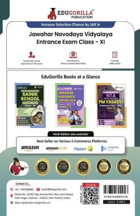 Jawahar Navodaya Vidyalaya Entrance Class XI Book 2023 (English Edition) - 15 Practise Tests (1500 Solved Questions) with Free Access to Online Tests