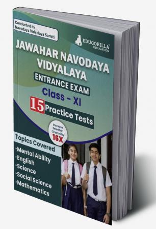 Jawahar Navodaya Vidyalaya Entrance Class XI Book 2023 (English Edition) - 15 Practise Tests (1500 Solved Questions) with Free Access to Online Tests