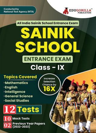 Sainik School Entrance Exam Class IX Book 2023 - 10 Full-length Mock Tests + 2 Previous Year Papers (1800 Solved Objective Questions) with Free Access to Online Tests