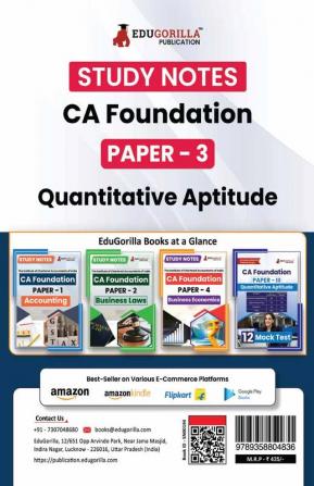 CA Foundation Paper 3 : Quantitative Aptitude Study Notes for Complete Preparation | According to the New Syllabus 2024 by ICAI