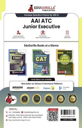 AAI ATC : Junior Executive (JE) Exam Book 2023 (English Edition) | Airport Authority of India : Air Traffic Control | 12 Practice Tests (1400+ Solved MCQs) with Free Access To Online Tests