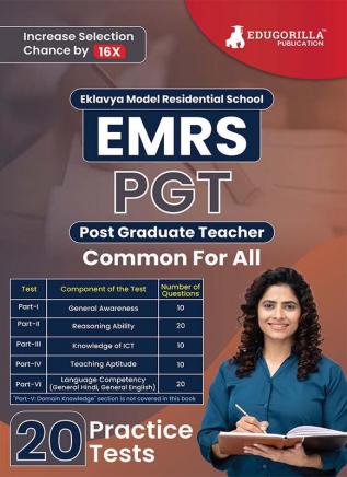 EMRS PGT : Common For All Exam Book 2023 (English Edition)- Eklavya Model Residential School Post Graduate Teacher - 20 Practice Tests (1400+ Solved MCQs) with Free Access To Online Tests