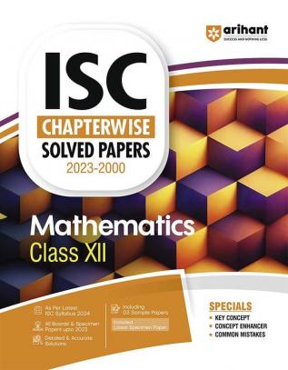 ISC Chapterwise Solved Papers 2023-2000 Mathematics Class 12th