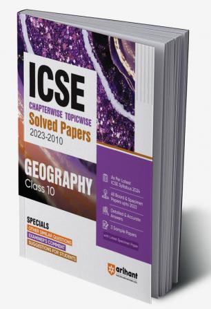 ICSE Chapterwise-Topicwise Solved Papers 2023-2010 Geography Class 10th