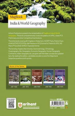 Arihant Magbook India & World Geography for UPSC Civil Services IAS Prelims / State PCS & other Competitive Exam | IAS Mains PYQs