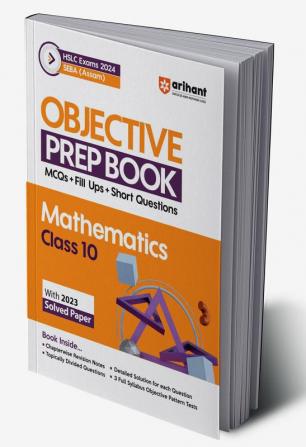 Objective Prep Book Mathematics Class 10th HSLC Exam 2024