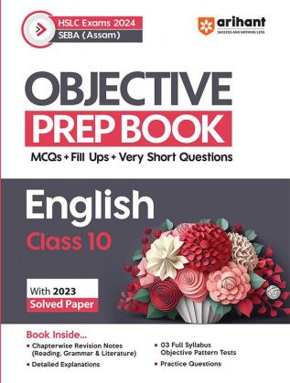 Objective Prep Book English Class 10th HSLC Exam 2024