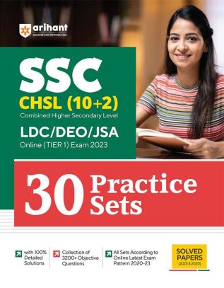 SSC CHSL (10+2) LDC/DEO/JSA Combined Higher Secondary Level Tier 1 30 Practice Sets 2023