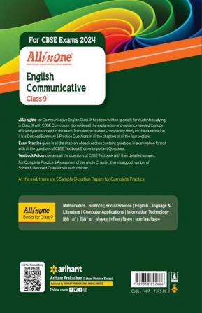 All In One Class 9th English Communicative for CBSE Exam 2024