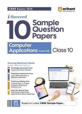 Arihant CBSE Sample Question Papers Class 10 Computer Application Book for 2024 Board Exam