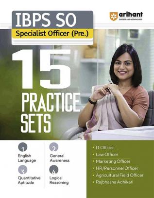 Arihant IBPS SO (Specialist Officer) 15 Practice Sets Preliminary Exam 2023