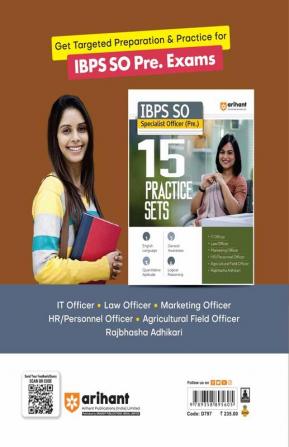 Arihant IBPS SO Main IT Officer Complete Study Material with 15 Practice Sets