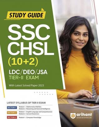 Arihant SSC CHSL (10+2) Study Guide For Tier 2 LDC/DEO/JSA For 2024 Exams with Latest Solved Paper