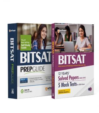 Arihant BITSAT Pre Guide with 12 Years Solved Papers and 5 Mock Tests For BITSAT 2024 Exam (Set of 2 Books)