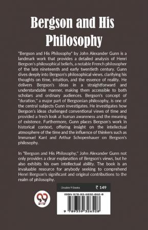 Bergson and His Philosophy