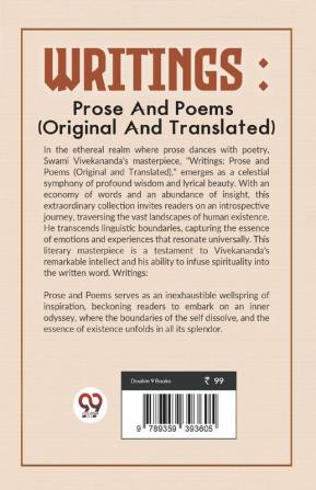 Writings:Prose And Poems (Original And Translated)