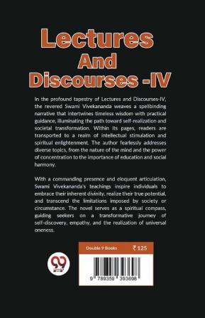 Lectures And Discourses- IV