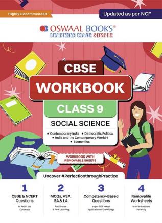 Oswaal CBSE Workbook | Social Science | Class 9 | Updated as per NCF | For better results | For 2024 Exam