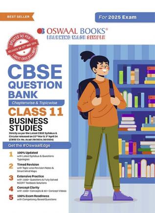 Oswaal CBSE Question Bank Class 11 Business Studies Chapterwise and Topicwise Solved Papers For 2025 Exams