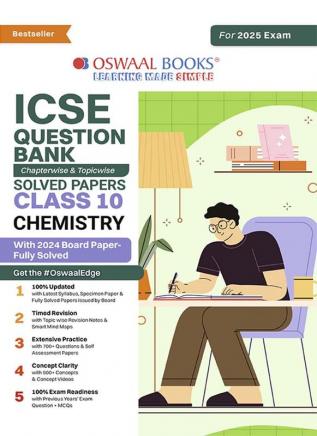 Oswaal ICSE Question Bank SOLVED PAPERS | Class 10 | Chemistry | For Exam 2024-25