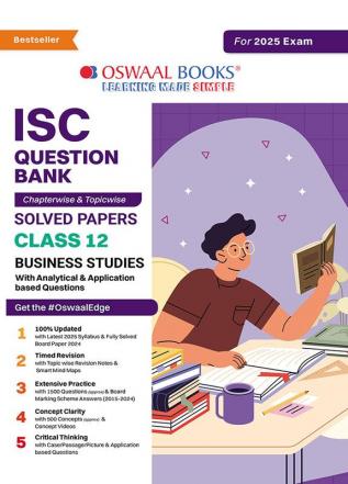 Oswaal ISC Question Bank Class 12 Business Studies | Chapterwise and Topicwise | Solved Papers | For Board Exams 2025