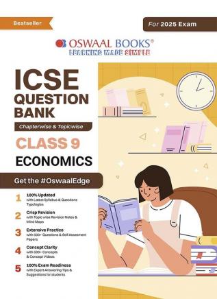 Oswaal ICSE Question Bank Class 9 Economics | Chapterwise | Topicwise | Solved Papers | For 2025 Exams