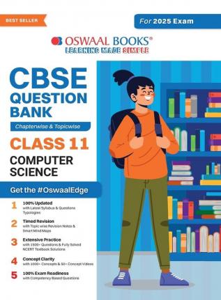 Oswaal CBSE Question Bank Class 11 Computer Science Chapterwise and Topicwise Solved Papers For 2025 Exams