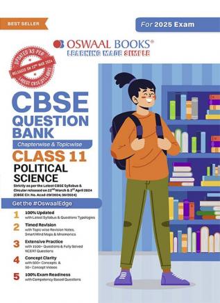 Oswaal CBSE Question Bank Class 11 Political Science Chapterwise and Topicwise Solved Papers For 2025 Exams