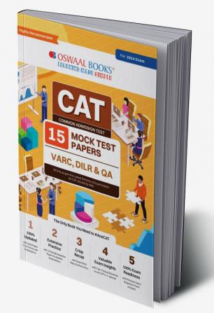 Oswaal CAT 15 Mock Test Papers for 2024 Exam