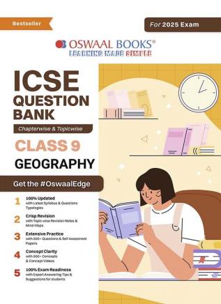 Oswaal ICSE Question Bank Class 9 Geography | Chapterwise | Topicwise | Solved Papers | For 2025 Exams