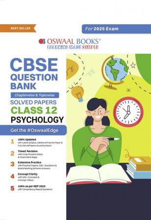 Oswaal CBSE Question Bank Class 12 Psychology Hardcover Book Chapterwise and Topicwise Solved Papers For Board Exams 2025