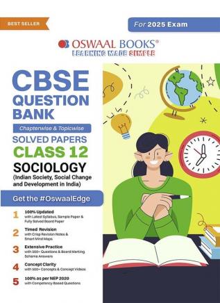 Oswaal CBSE Question Bank Class 12 Sociology Chapterwise and Topicwise Solved Papers For Board Exams 2025