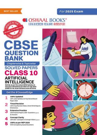 Oswaal CBSE Question Bank Class 10 Artificial Intelligence, Chapterwise and Topicwise Solved Papers For Board Exams 2025