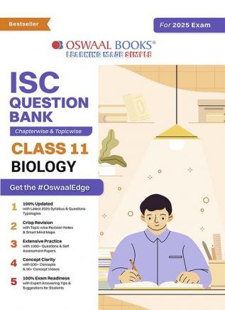 Oswaal ISC Question Bank Class 11 Biology | Chapterwise | Topicwise | Solved Papers | For 2025 Exams