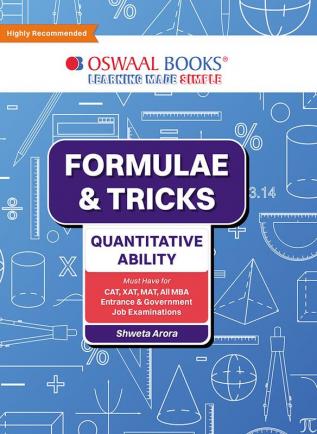 Formulae & Tricks Quantitative Ability Book For CAT | XAT | MAT | Entrance & Government Job (MBA Exam)