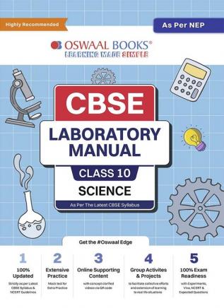 Oswaal CBSE Laboratory Manual Class 10 Science Book | As Per NEP | For Latest Exam