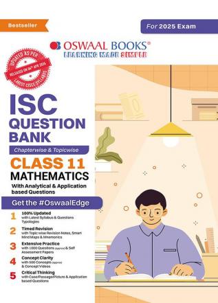 Oswaal ISC Question Bank Class 11 Mathematics | Chapterwise | Topicwise | Solved Papers | For 2025 Exams